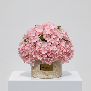 TRAVERTINE - GLOBE SERENITY - PINK HYDRANGEA