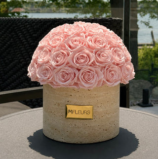 TRAVERTINE - GLOBE - PINK ETERNAL ROSE
